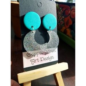 Handmade Moon Statement Earrings.
